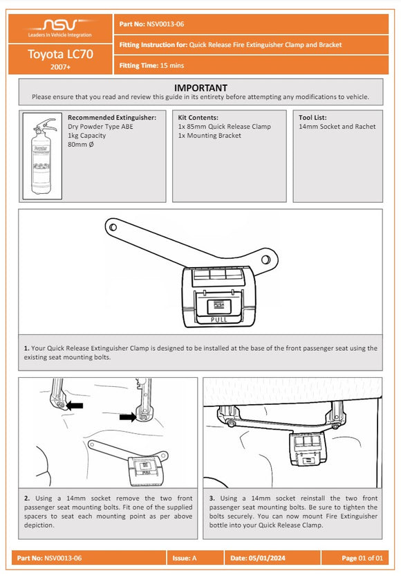 LC79 DC Extinguisher Bracket