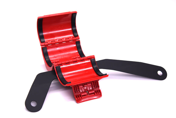 LC70 Single-Cab QRFEX Clamp open ready to mount Extinguisher