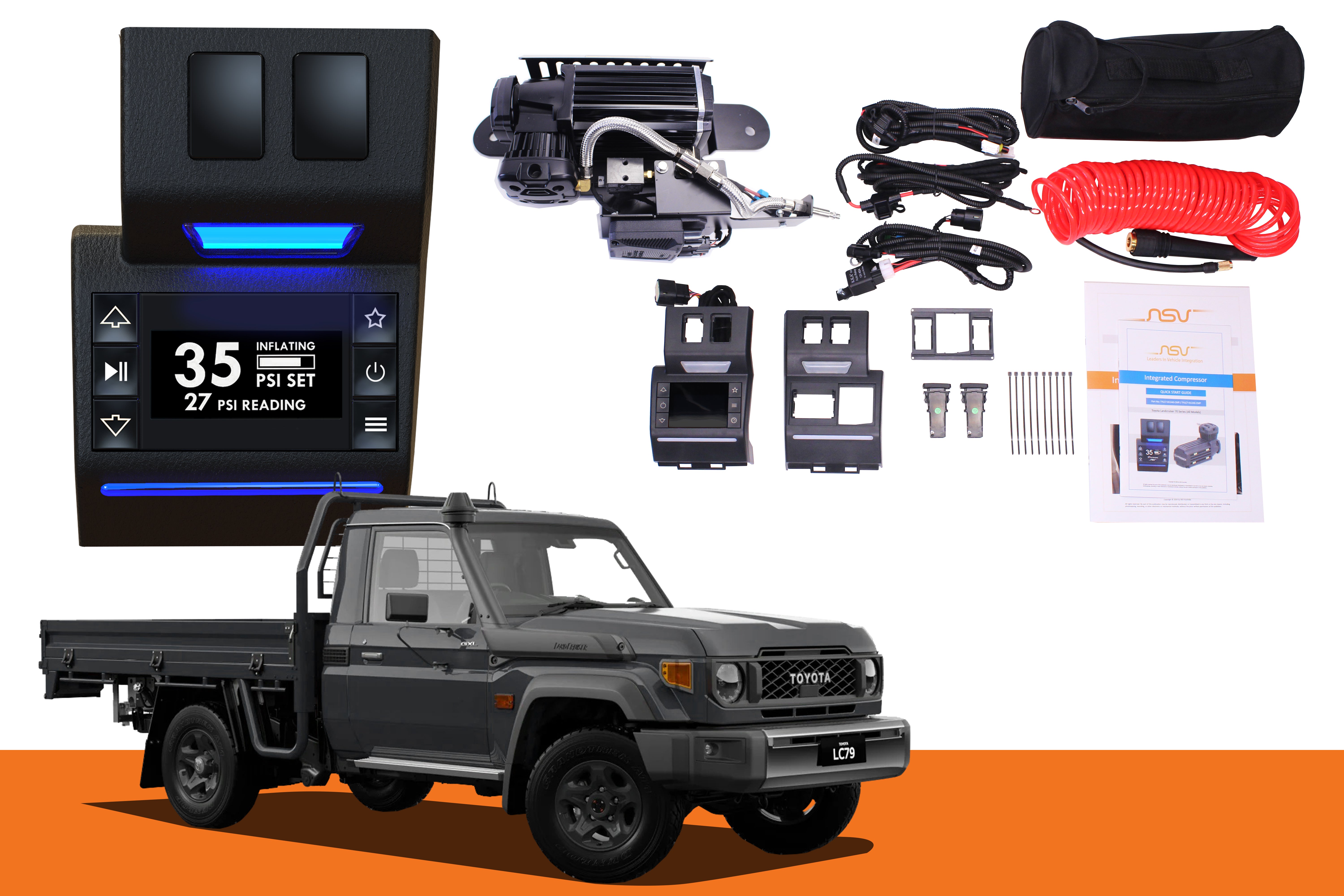 Onboard Smart Air Compressor Kit - Toyota Land Cruiser 79 Single-Cab ...
