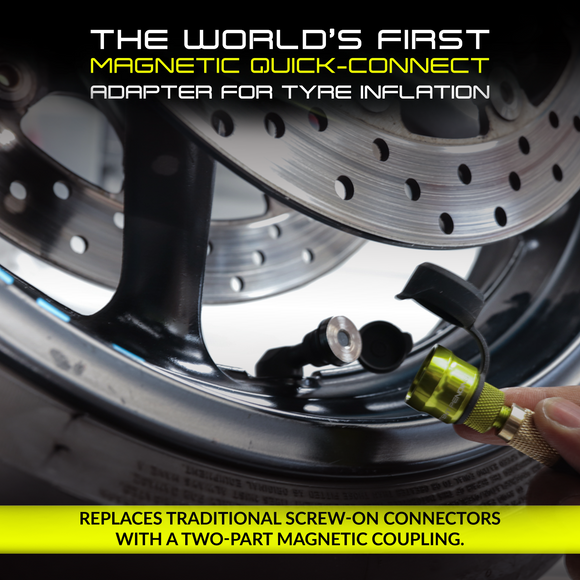 MOTOFLATE - Magnetic Quick-Connect System for Motorcycles