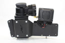 NSV Smart Air Compressor and Digital Compressor Controller mounted on custom bracket — rear view showing NSV branding